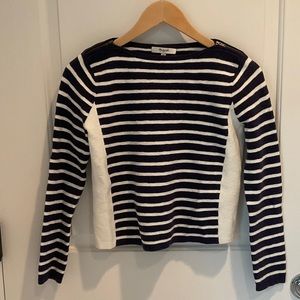 Madewell Navy and White Striped Sweater Size XS